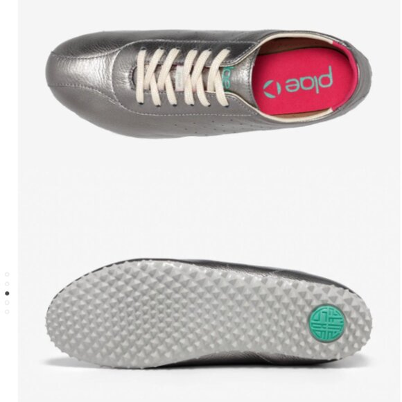 NEW PLAE Leather Sun Metallic Sneakers in hematite color unisex 725 3t2 - Picture 12 of 16